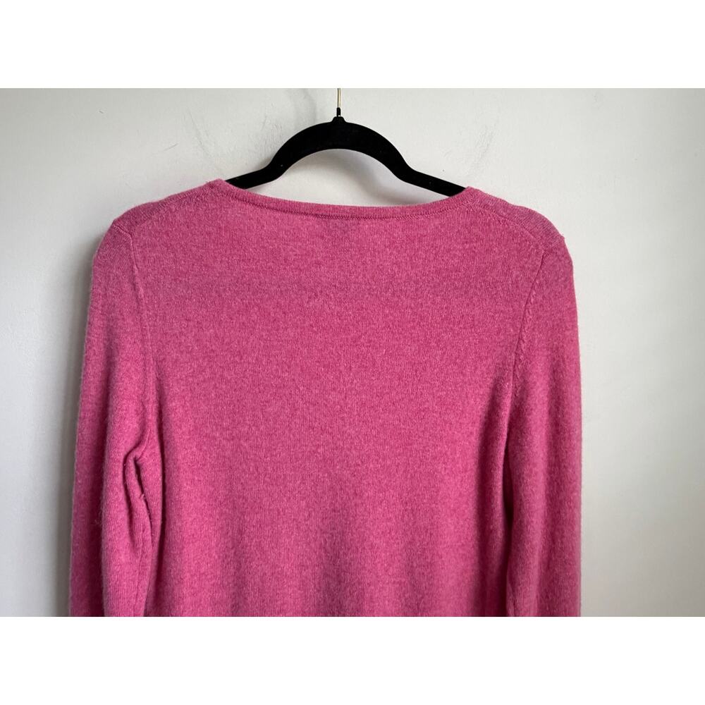 Talbots Pure Cashmere Long Sleeve Crew Neck Pullover Sweater Pink Womens Medium - Picture 8 of 9